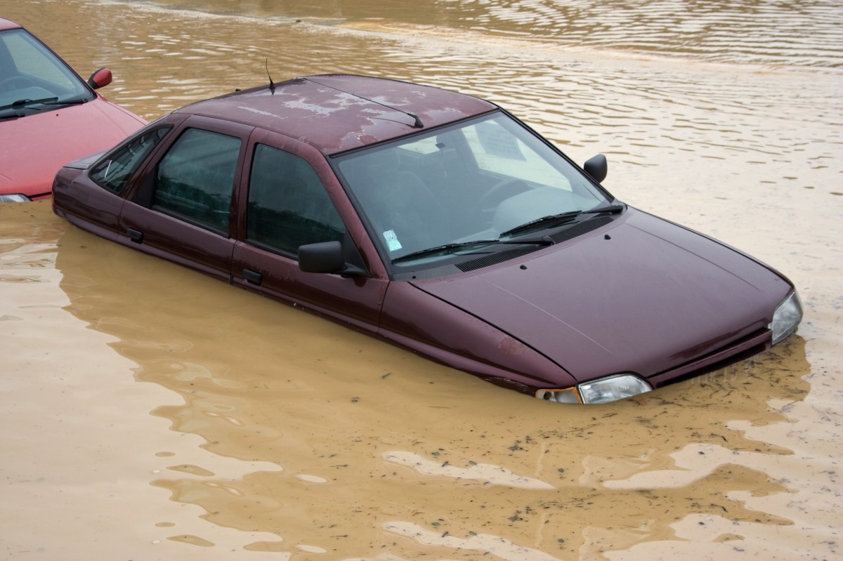 flood with a car in it.